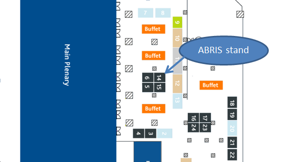 ABRIS' booth (number 14) on the map of Temenos Community Forum 2018