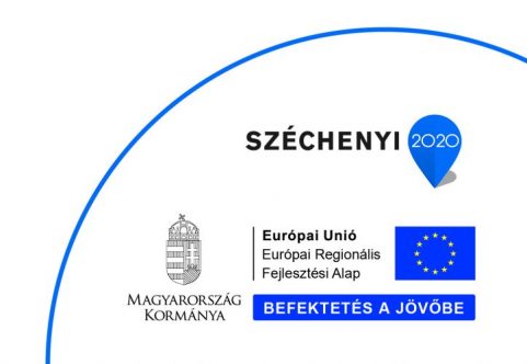 Széchenyi Pályázat 2020 infoblokk, displaying "Befektetés a jövőbe"