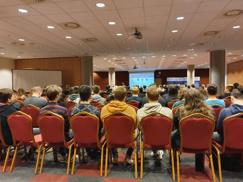 The audience photographed from behind at the Tech Trend Show 2022 in Szeged