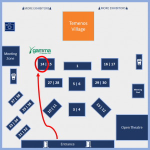The booth location for ABRIS and GAMMA TCF 2022