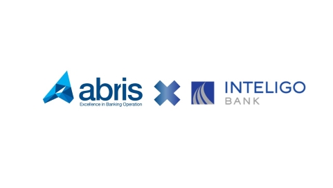 The logos of ABRIS and client Inteligo Bank